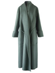 Double Sided Knee Length Wool Coat