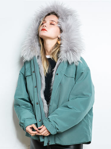 Women Hooded Parka Coat