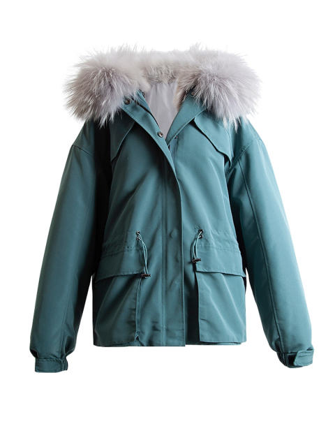 Women Hooded Parka Coat