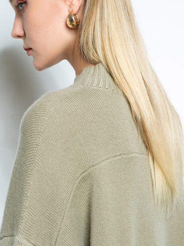 Half High Collar Thick Loose Sweater