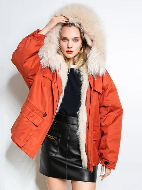 Women Hooded Parka Coat