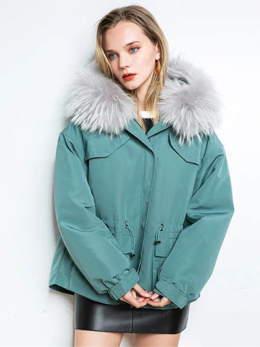 Women Hooded Parka Coat