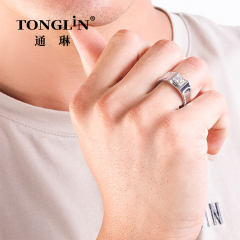 Cool Cubic Zirconia 925 Sterling Silver Rings For Men