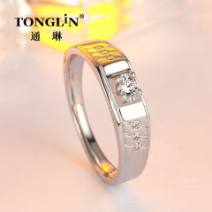 Mens Sterling Silver Wedding Rings With Cubic Zirconia