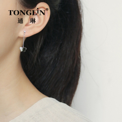 Boucles d'oreilles pendantes en argent sterling,