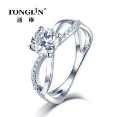 925 Silver Radiant Moissanite Engagement Ring For Women