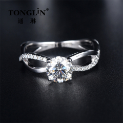 925 Silver Radiant Moissanite Engagement Ring For Women
