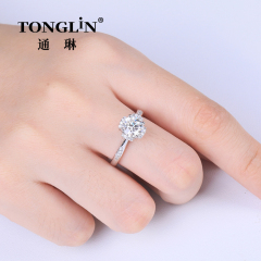 Women's 925 Sterling Silver Moissanite Wedding Rings