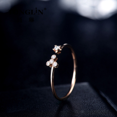 Регулируемое юбилейное кольцо из розового золота для повседневной носки для женщин