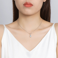 Ожерелье с подвеской из стерлингового серебра и топаза из стерлингового серебра