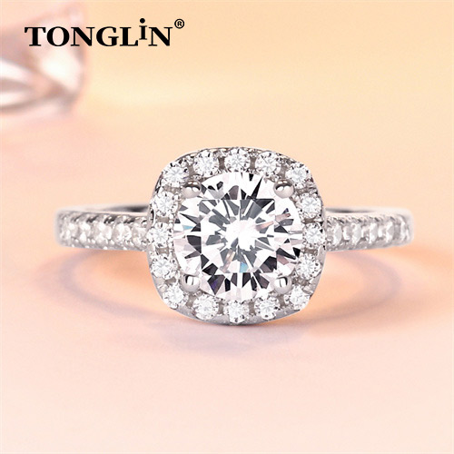 Fashion Main Stone sterling silver ring cubic zirconia silver rings for women