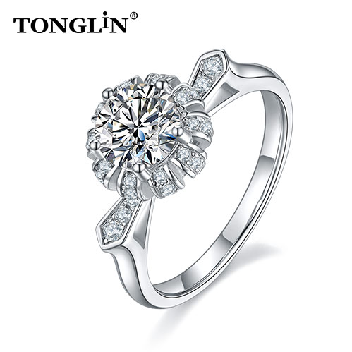 Custom engagement rings for women Tonglin 925 sterling silver jewelry silver jewelry rings