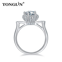 Custom engagement rings for women Tonglin 925 sterling silver jewelry silver jewelry rings