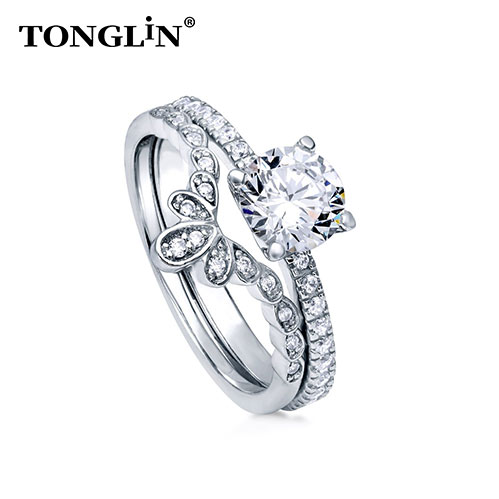 Luxury engagement 925 rings wholesale custom made sterling silver rings manufacturer
