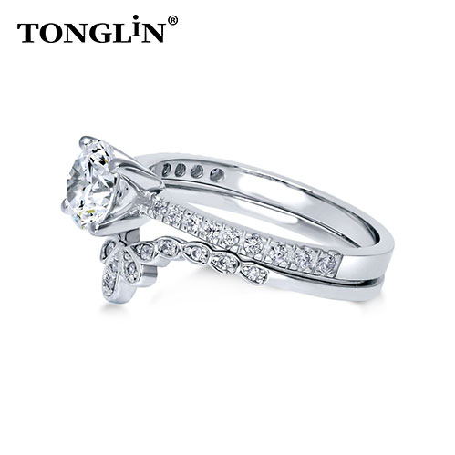 Luxury engagement 925 rings wholesale custom made sterling silver rings manufacturer