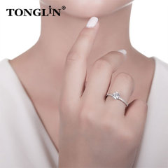 Luxury engagement 925 rings wholesale custom made sterling silver rings manufacturer