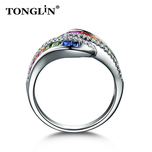 Women Jewelry Customize Silver Ring Couple Wedding Diamond From Wholesale Silver Ring Supplier