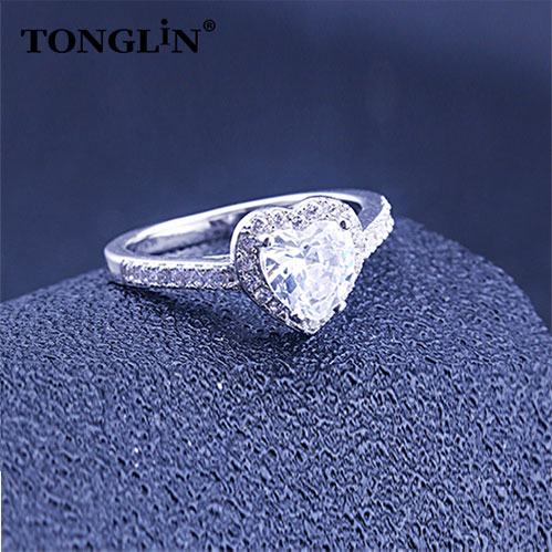 925 Sterling Silver Rings Wholesale Diamond Halo Fine Ring Unique Style Love custom made silver rings