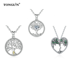Wholesale 925 Sterling silver jewelry women tree of life custom jewelry pendant necklace