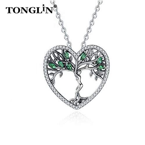 Wholesale 925 Sterling silver jewelry women tree of life custom jewelry pendant necklace