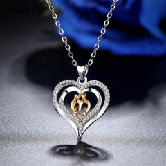 Custom sterling silver heart pendants wholesale pendants for father mother and child love jewelry making