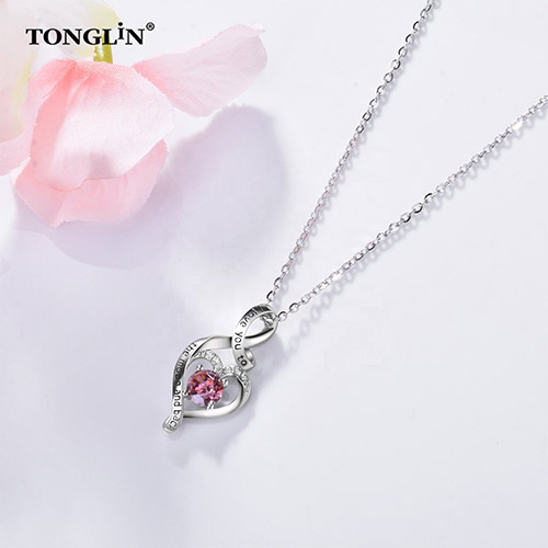 Tonglin Jewelry New Wholesale Custom Design Necklade Pendants 925 Sterling Silver Gemstone Pendant