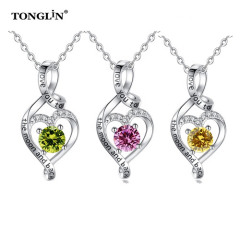 Tonglin Jewelry New Wholesale Custom Design Necklade Pendants 925 Sterling Silver Gemstone Pendant