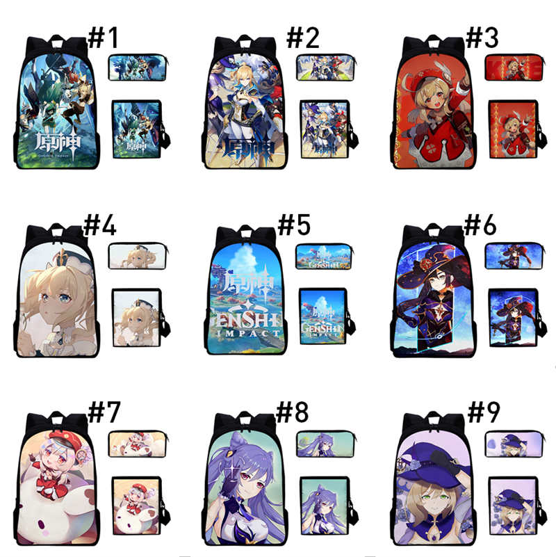 Genshin impact kids backpack set PB1106