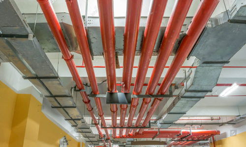 Sprinkler Red painted Fire protection pipe with UL