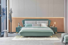Bed and cabinet