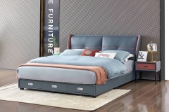Bed and cabinet