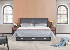 Bed and cabinet