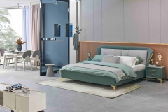 Bed and cabinet