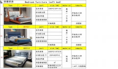 Detailed specification of bedroom furniture