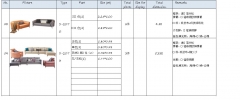 Detailed specification of sofa