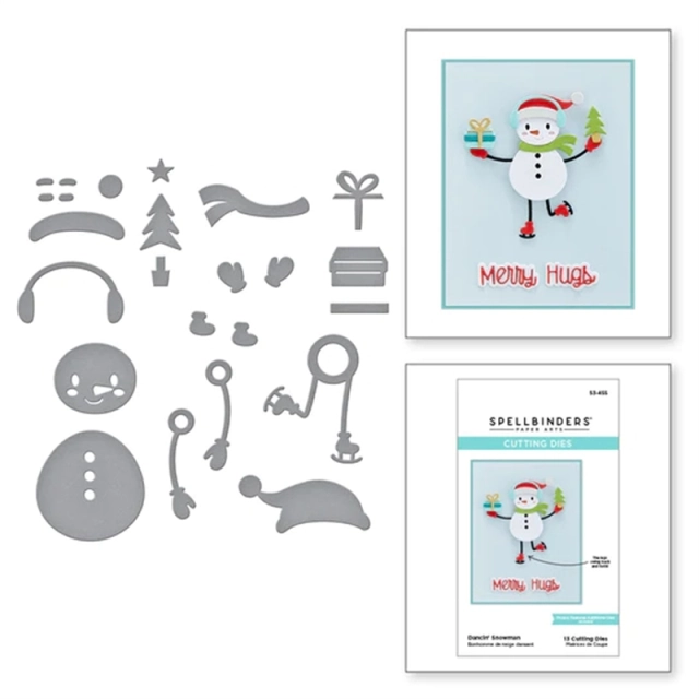 Spellbinders Cutting Dies for Card Making, Cute Snowman Metal Stencils for DIY Scrapbook Photo Album Embossing