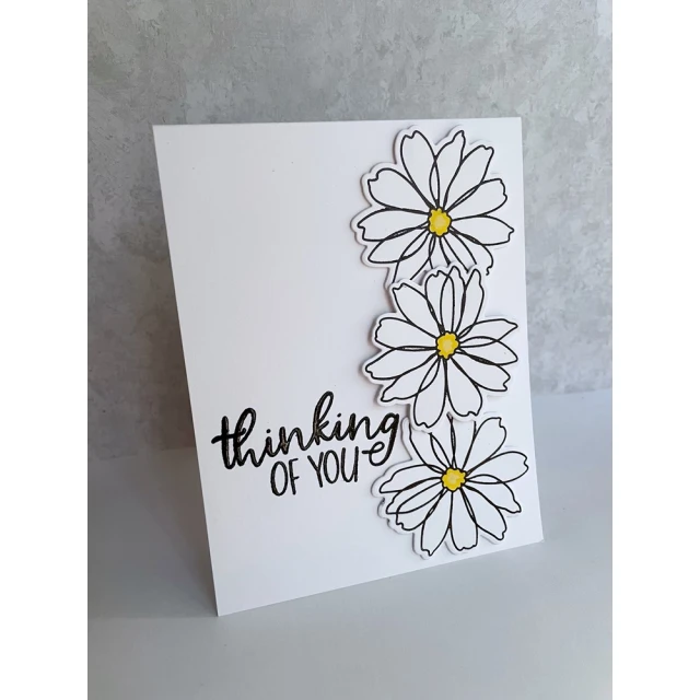 Simon Says Stamps Small Daisy Petals Hot Foil Plate and Metal Cutting Dies for Scrapbooking Paper Making Dies Embossing Frames Card Missing You Die Cut No Stamps