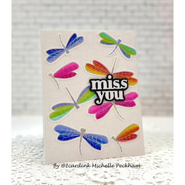 Simon Says Stamps Happy Dragonfly Hot Foil Plate and Metal Cutting Dies for Scrapbooking Paper Making Insect Dies Embossing Frames Card Birthday Die Cut No Stamps