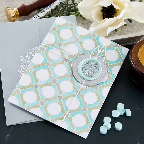 Spellbinders Layering Geometric Optical Background Stencil for Card Making, Christmas Stencils for DIY Scrapbook Photo Album Embossing