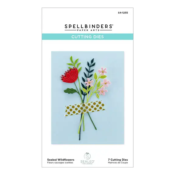 Spellbinders Cutting Dies for Card Making, Wildflowers Bud Leaf Stem Metal Stencils for DIY Scrapbook Photo Album Embossing