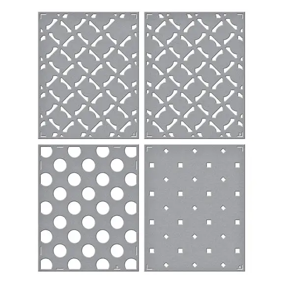 Spellbinders Layering Geometric Optical Background Stencil for Card Making, Christmas Stencils for DIY Scrapbook Photo Album Embossing