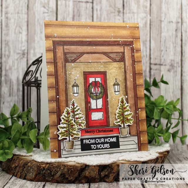 Gina K Front Porch Builder Clear Stamps and Cutting Dies for Scrapbook Paper Making Christmas House Garden Card Craft Set