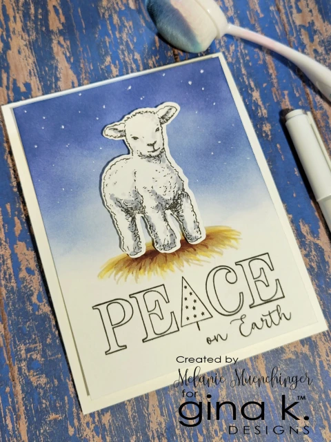 Gina K Farmyard Friends Animals Clear Stamps and Cutting Dies for Scrapbook Paper Making Happy Holiday Card Craft Set