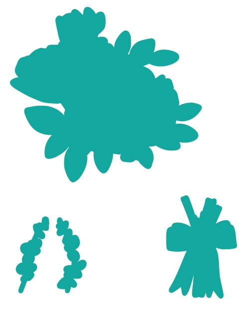 Bunches of Love Flowers Clear Stamps and Cutting Dies for Scrapbooking Paper Making Embossing Frames Card Craft