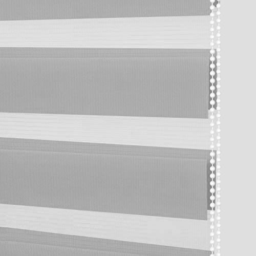 Zebra Window Valance Horizontal Blinds With Sheer Fabric Day Night Roller Blinds Day Night Roller Blinds GREY
