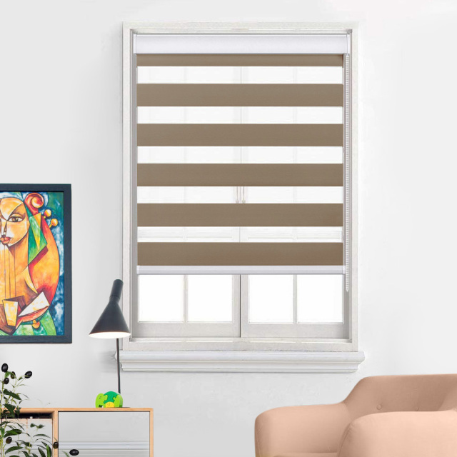 Glazed Rainbow Double Window Shades Blinds Brown Sheer Double Rainbow Colored Window Blinds Shades