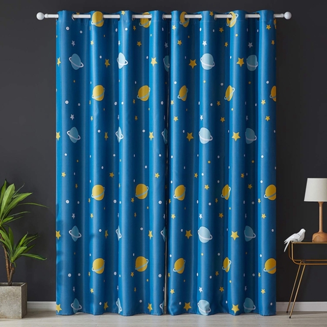 Blackout Curtains for Kid's Bedroom Kids Curtains for Girls Bedroom 2 Panels Kids Room Darkening Curtains Window Panels