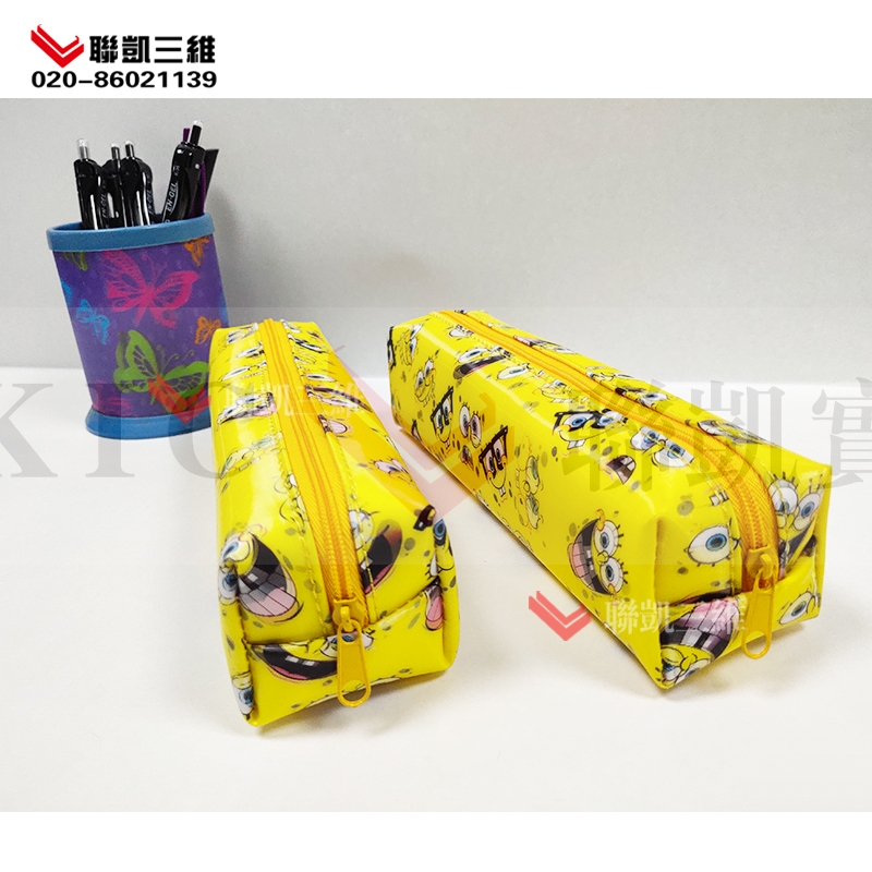 TPU student pen bag 3D stereographic printing cuboid pen bag box 3D grating pen box printing