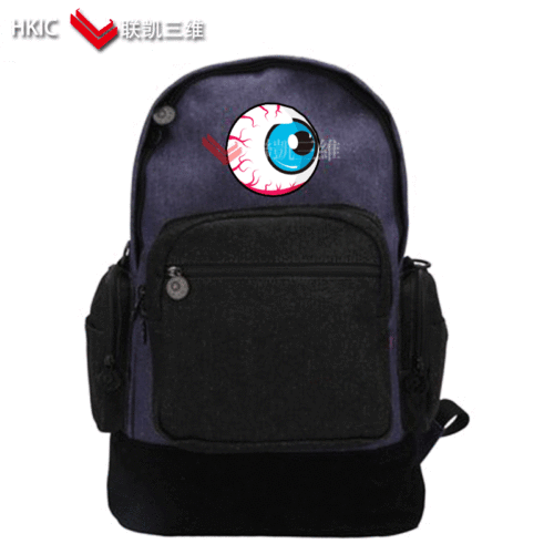 Guangzhou 3D grating schoolbag surface printing three-dimensional change icon offset printing TPU material pressing sewing