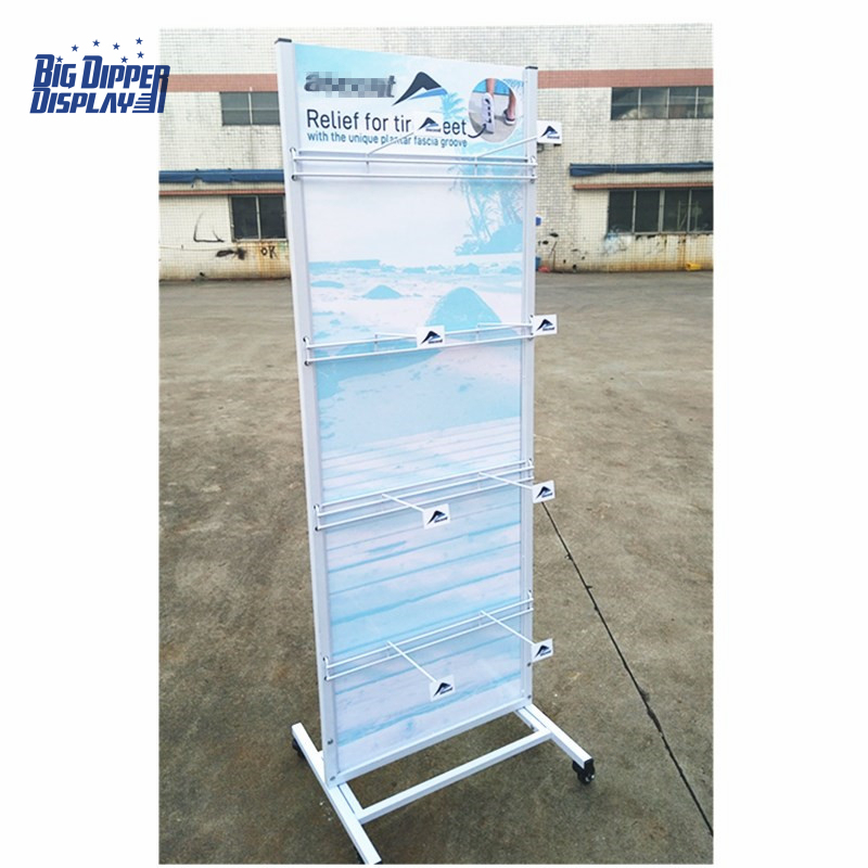 BDD-FF25 Footwear Store Floor Standing Flip Flop Metal Display Stand Rack